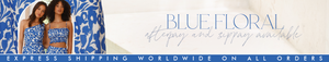 Shop Blue floral dresses online from Billy J