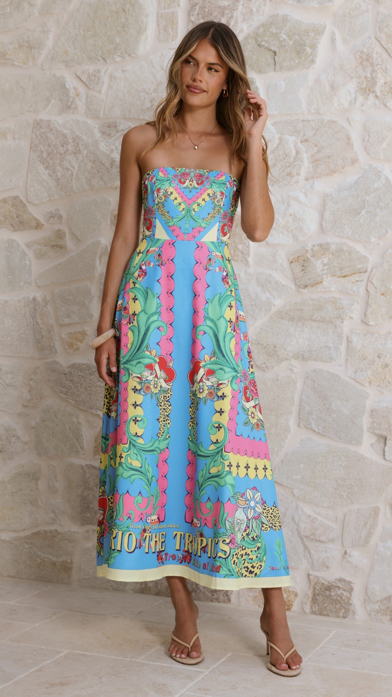 Azure Maxi Dress Tropical Rio Buy Women's Dresses Billy J