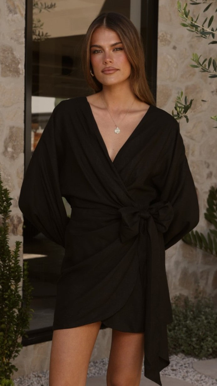 billy j black mini dress Leila Mini Dress