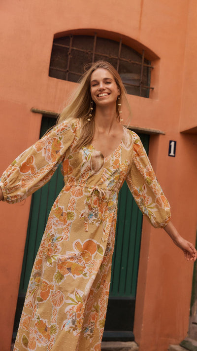 Load image into Gallery viewer, Cameo Maxi Dress - Tropical Print
