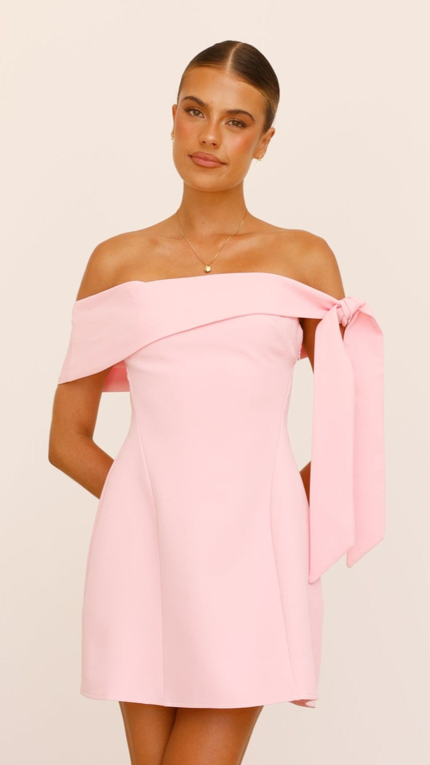 Halen Off Shoulder Mini Dress - Black main image 0