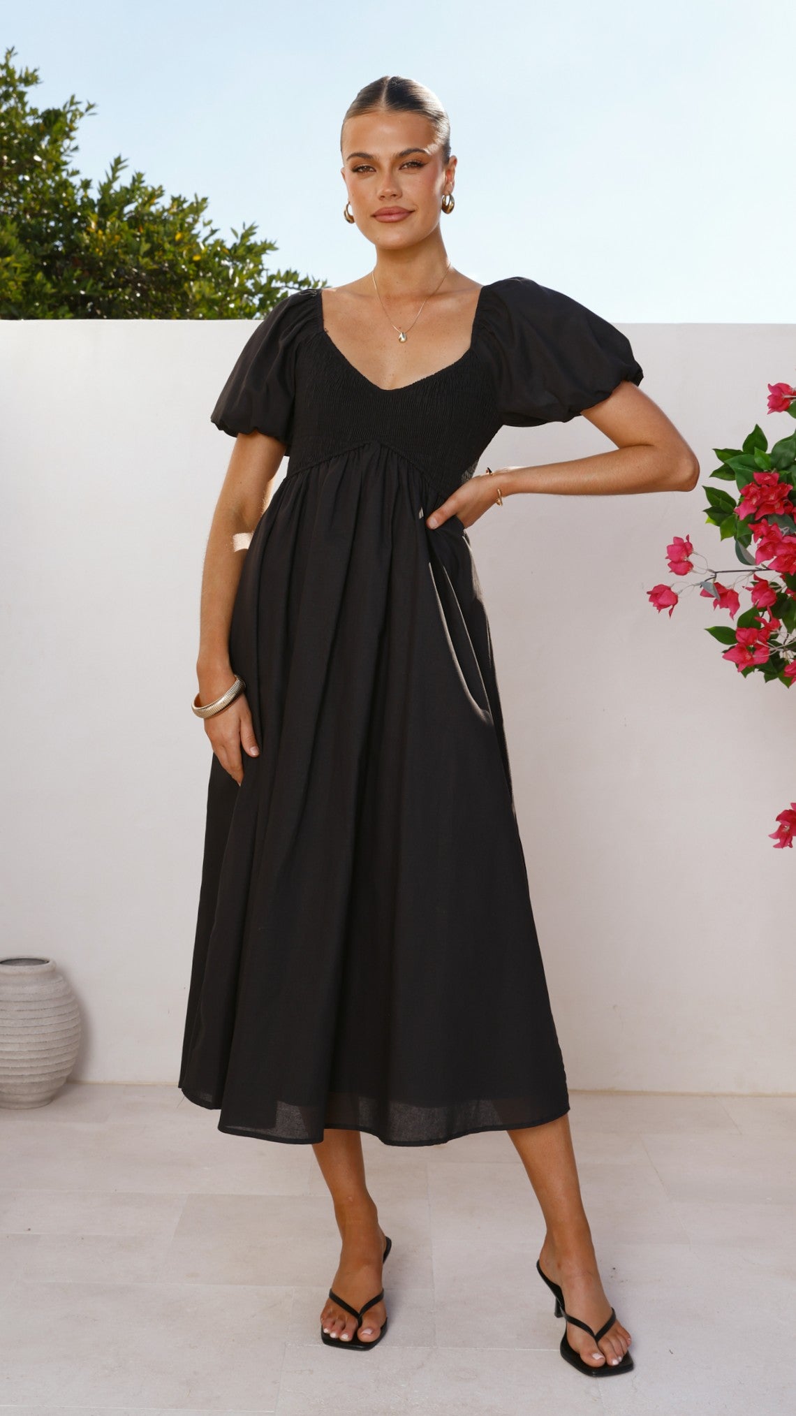 Sahirah Midi Dress - Black - Buy Women's Dresses