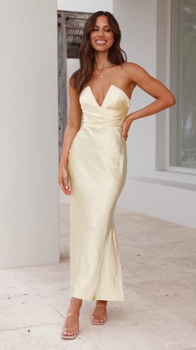 Load image into Gallery viewer, Valerie Maxi Dress - Yellow

