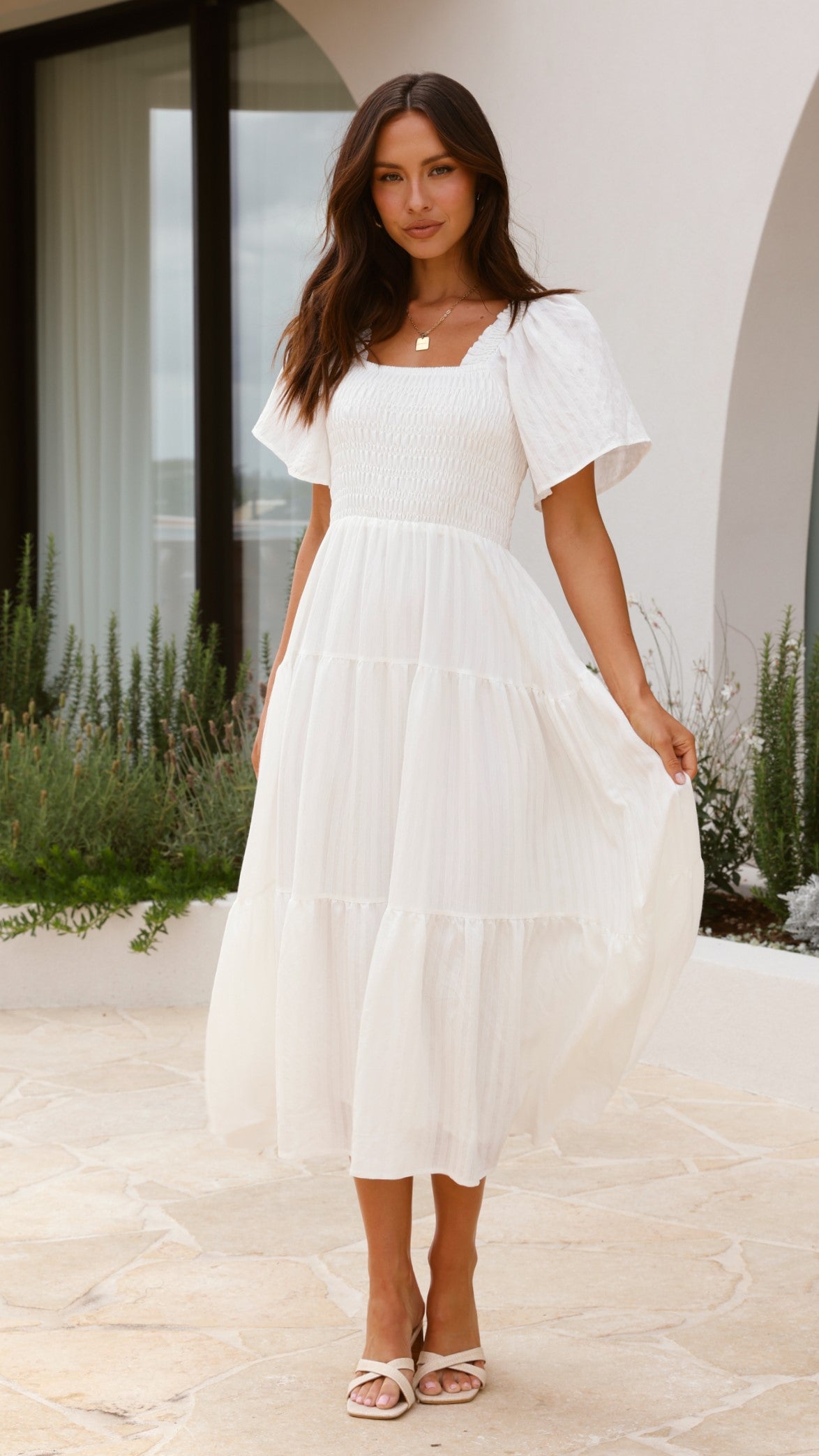 Lainey Midi Dress - White - Buy Women's Midi dresses