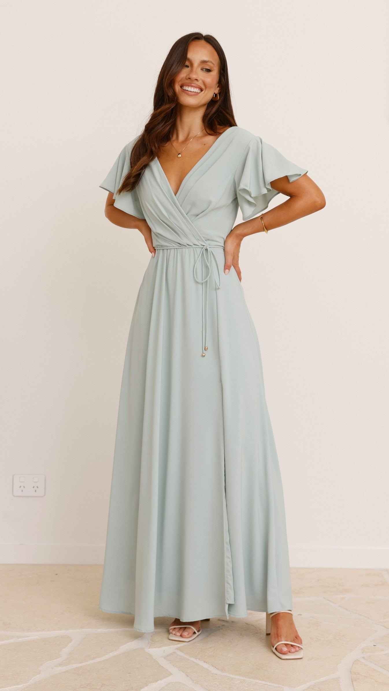 Charlize Maxi Dress - Silver main image 1