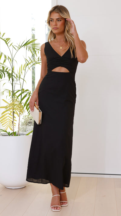 Load image into Gallery viewer, Mahalia Maxi Dress - Black
