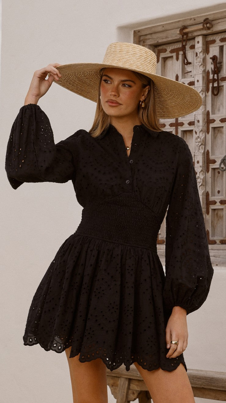 chinese dress ladies Brittney Long Sleeve Mini Dress - Black - Buy Women's Dresses