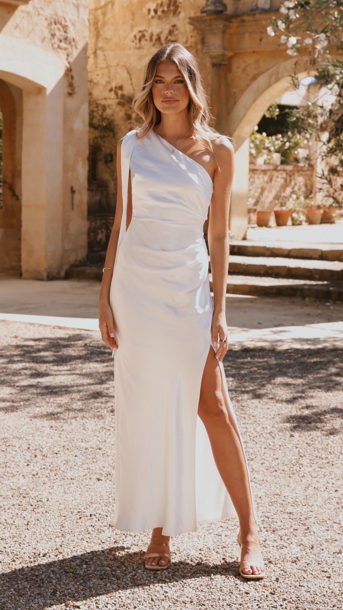 long white dress one shoulder Halle Maxi - Ivory - Buy Women's Dresses 16% Viscose x-mappingIndex:28390-46778 Color:Daiquiri Ice Beaded Cocktail Dress -