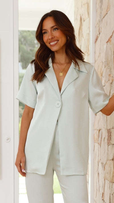 Load image into Gallery viewer, Imogen Button Shirt - Seafoam
