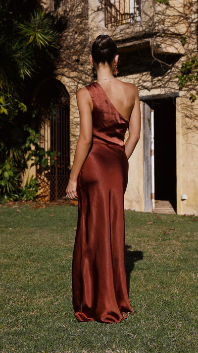 Load image into Gallery viewer, Victoria Maxi Dress - Rust
