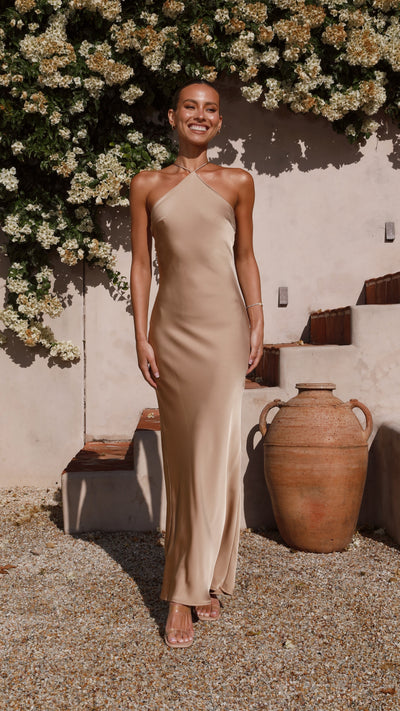 Load image into Gallery viewer, Chiara Maxi Dress - Latte
