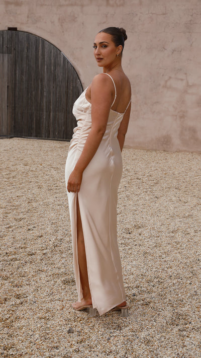 Load image into Gallery viewer, Ariana Maxi Dress - Champagne
