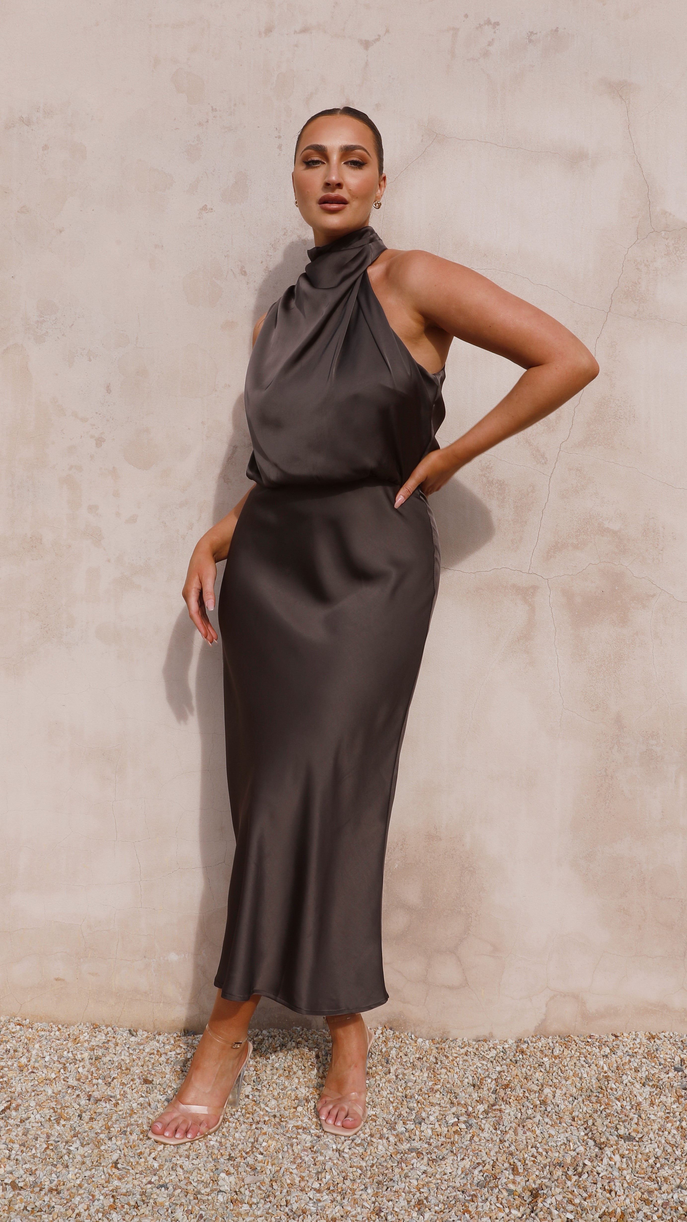 billy j esther maxi dress 6 / Espresso