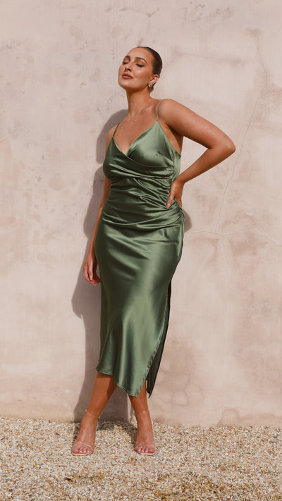 Load image into Gallery viewer, Monte Midi Dress - Olive
