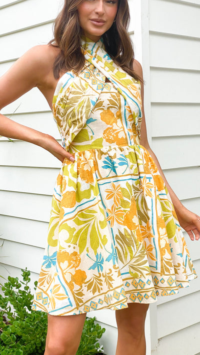 Load image into Gallery viewer, Tahiti Mini Dress - Paradise Print
