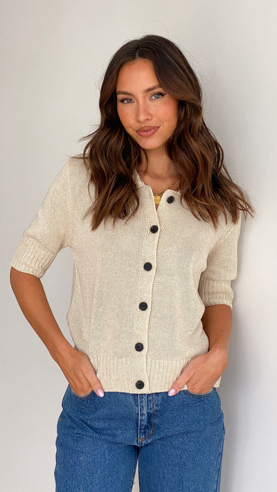 Load image into Gallery viewer, Nadine Knit Top - Natural
