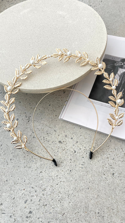 Load image into Gallery viewer, Juliet Halo Headband - Gold
