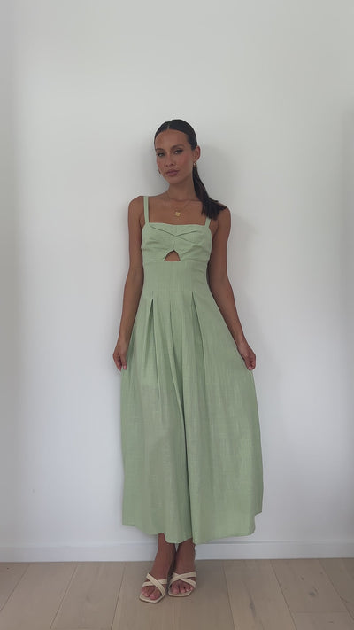 Load and play video in Gallery viewer, Shaylee Maxi Dress - Sage
