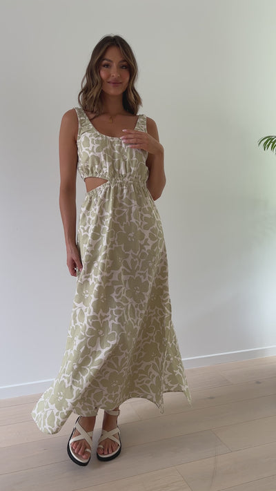 Load and play video in Gallery viewer, Soraya Maxi Dress - Aloe
