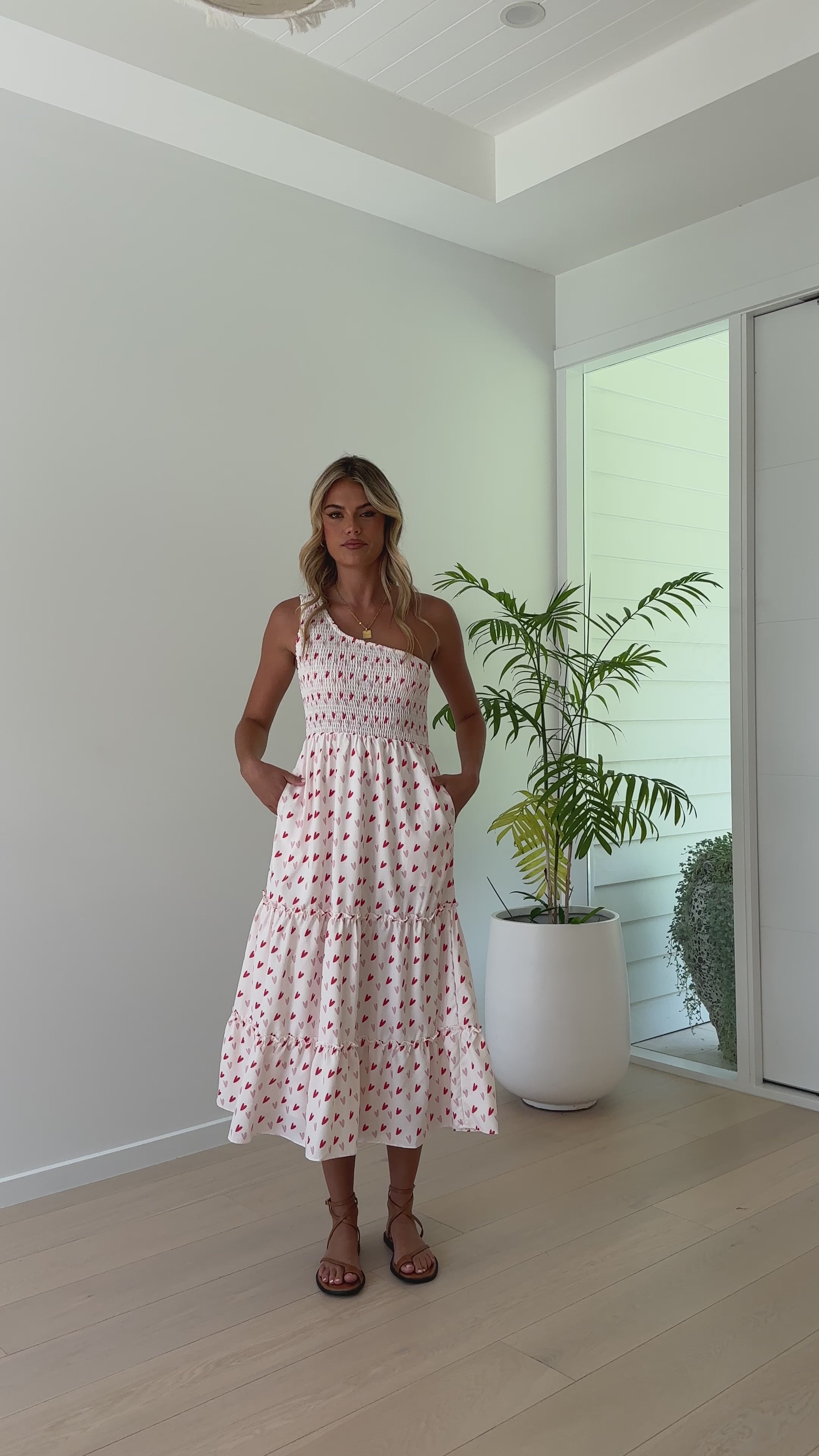 Alanna Midi Dress - Sweetheart Print