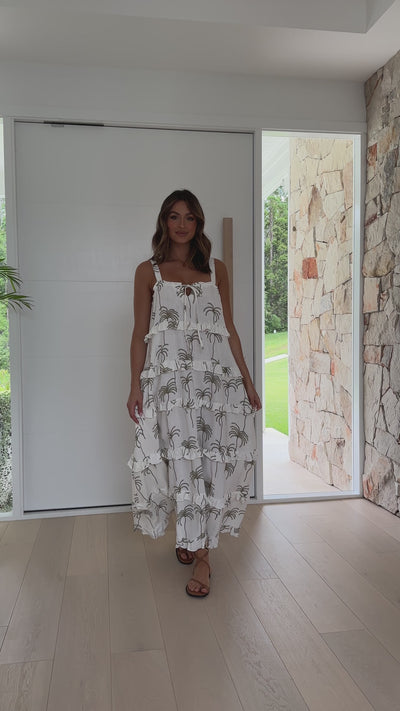 Load and play video in Gallery viewer, Zaide Maxi Dress - Bangalow Print
