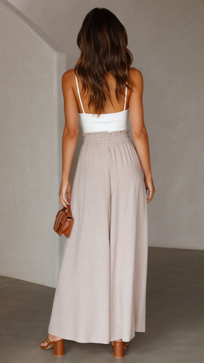 Load image into Gallery viewer, Avery Wide Leg Pants - Beige
