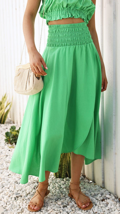 Load image into Gallery viewer, Carey Midi Skirt - Green
