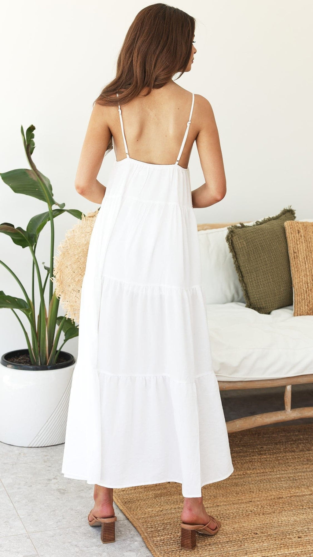 Indigo Maxi Dress - White