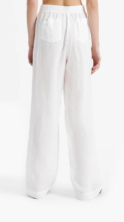 Load image into Gallery viewer, Linen Lounge Pant - White
