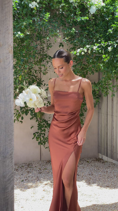 Load and play video in Gallery viewer, Ilana Maxi Dress - Copper
