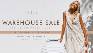 BILLY J'S ANNUAL WAREHOUSE SALE IS BACK!