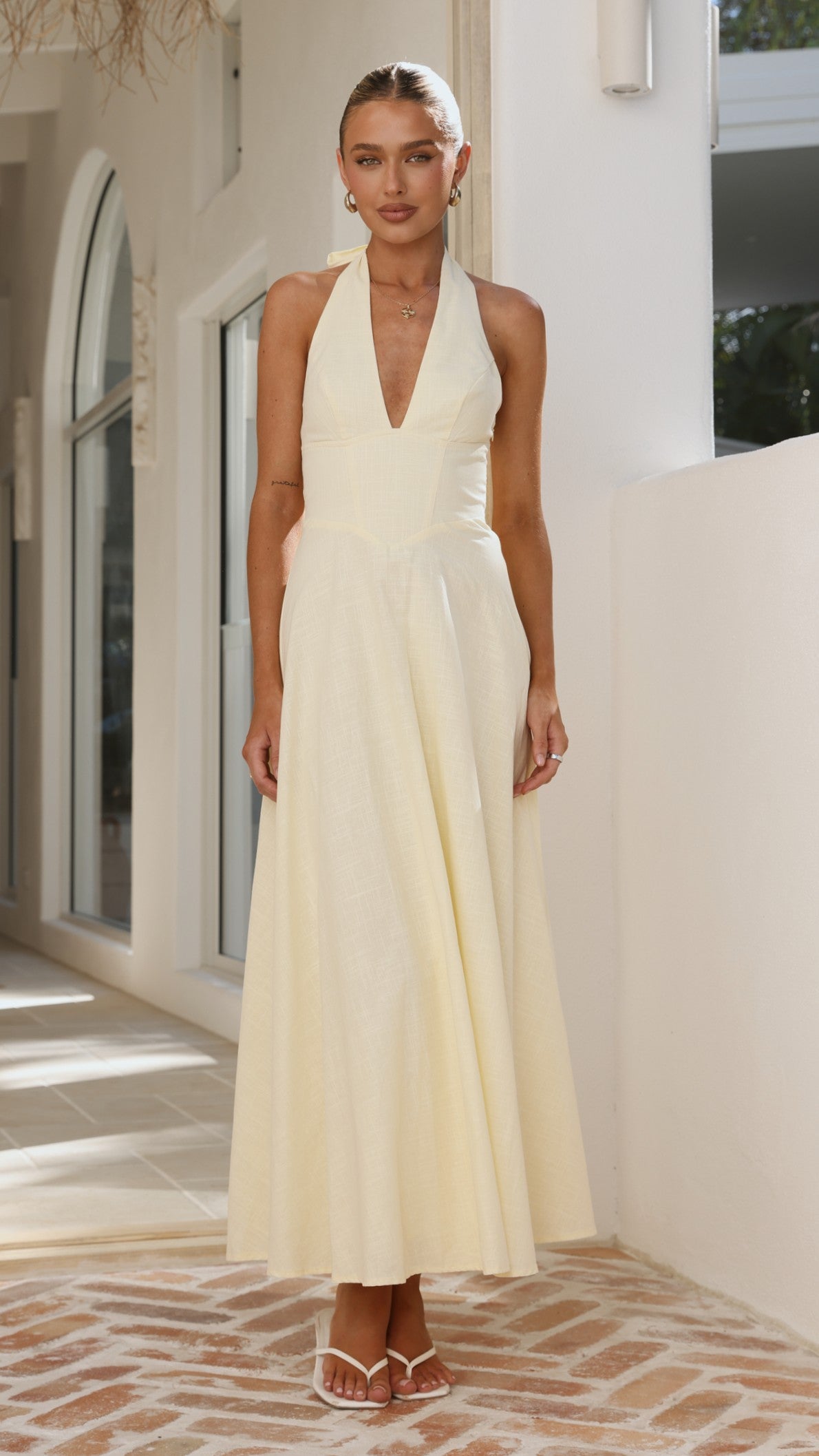 Skye Maxi Dress - Yellow - Billy J