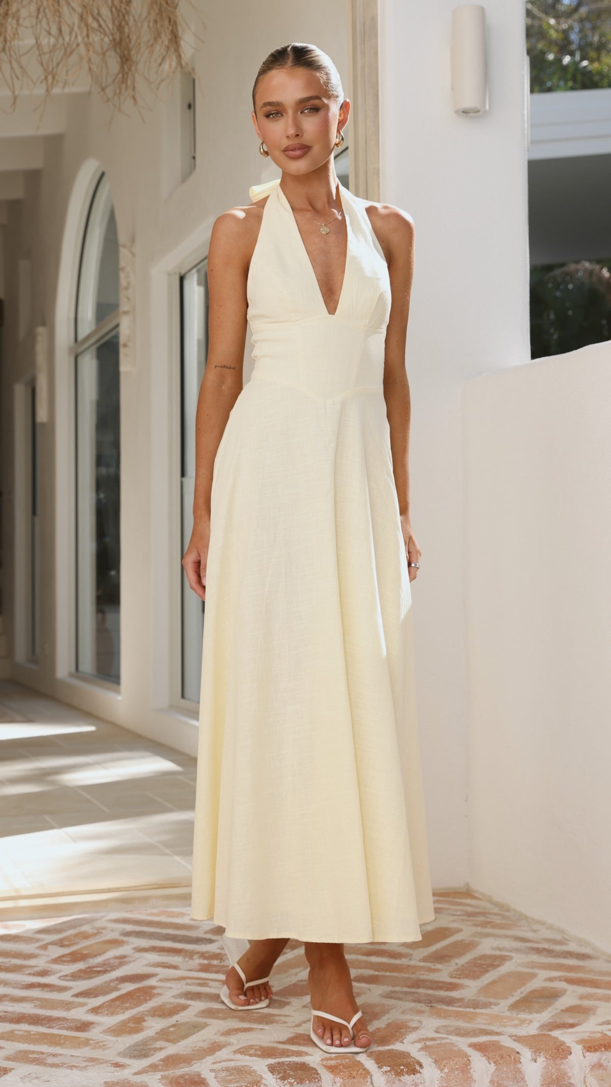 Skye Maxi Dress - Yellow - Billy J