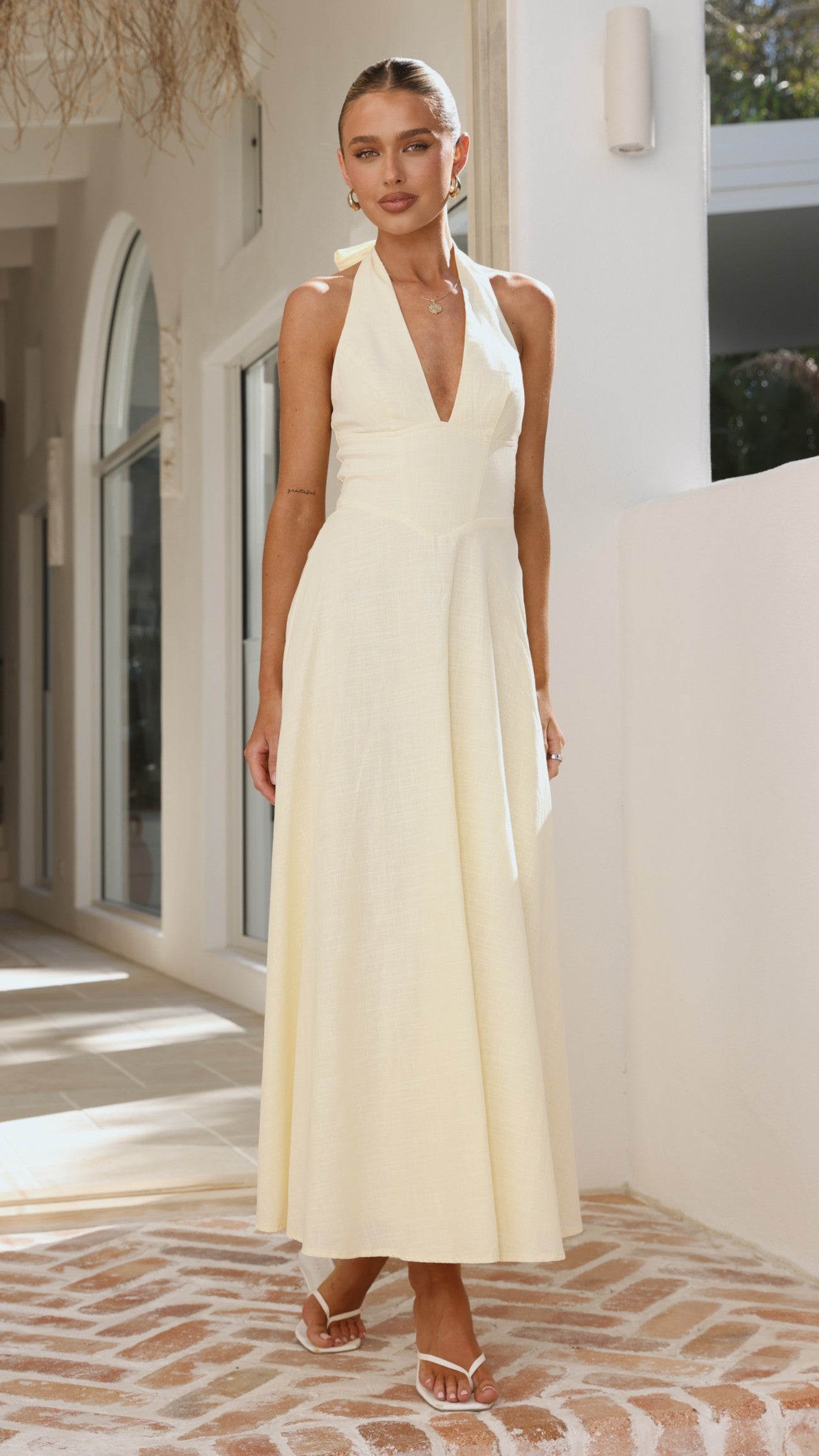Skye Maxi Dress - Yellow - Billy J