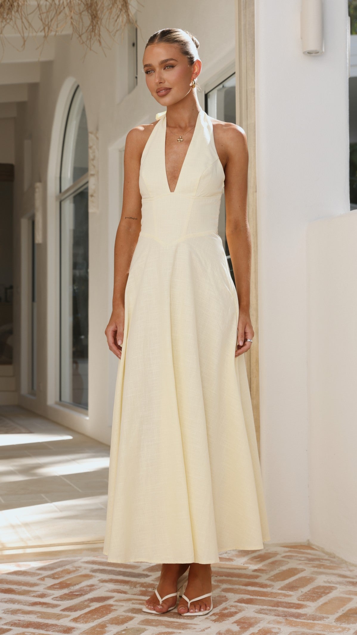 Skye Maxi Dress - Yellow - Billy J