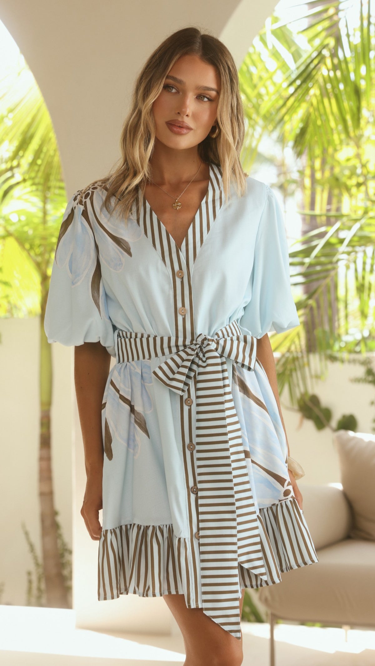 Malina Mini Dress - Ocean Breeze - Billy J