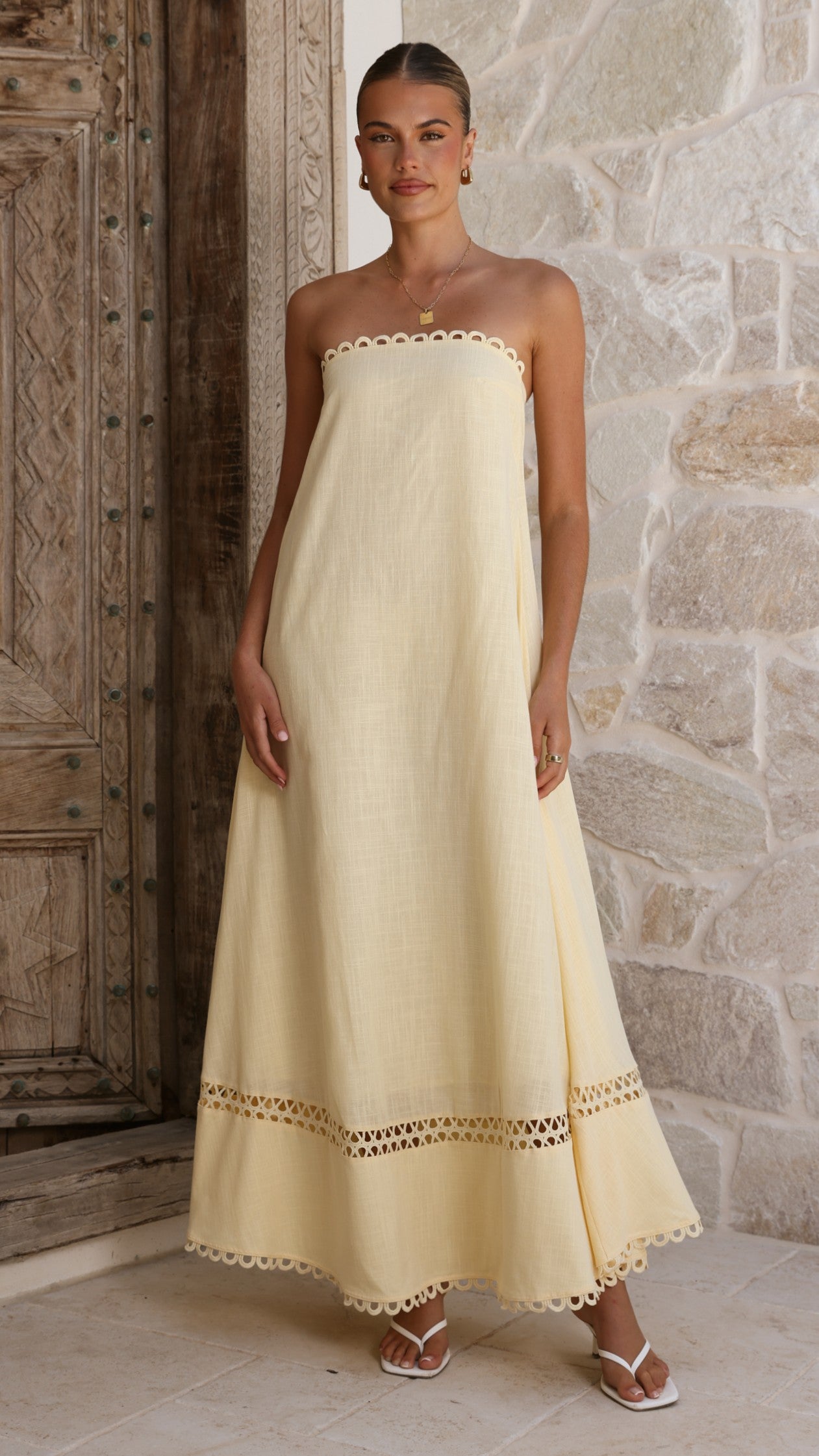Sandra Maxi Dress - Yellow - Billy J