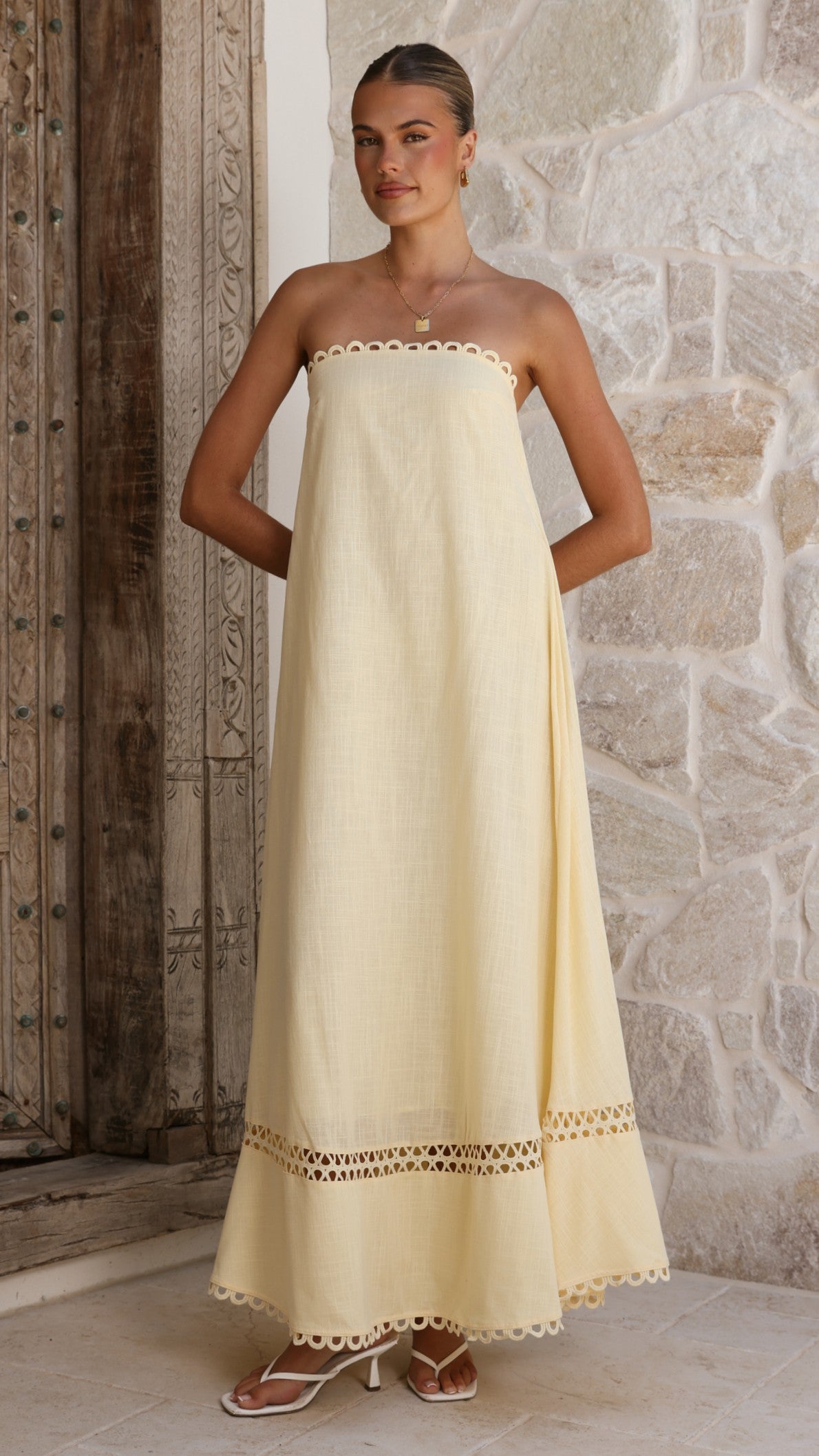 Sandra Maxi Dress - Yellow - Billy J
