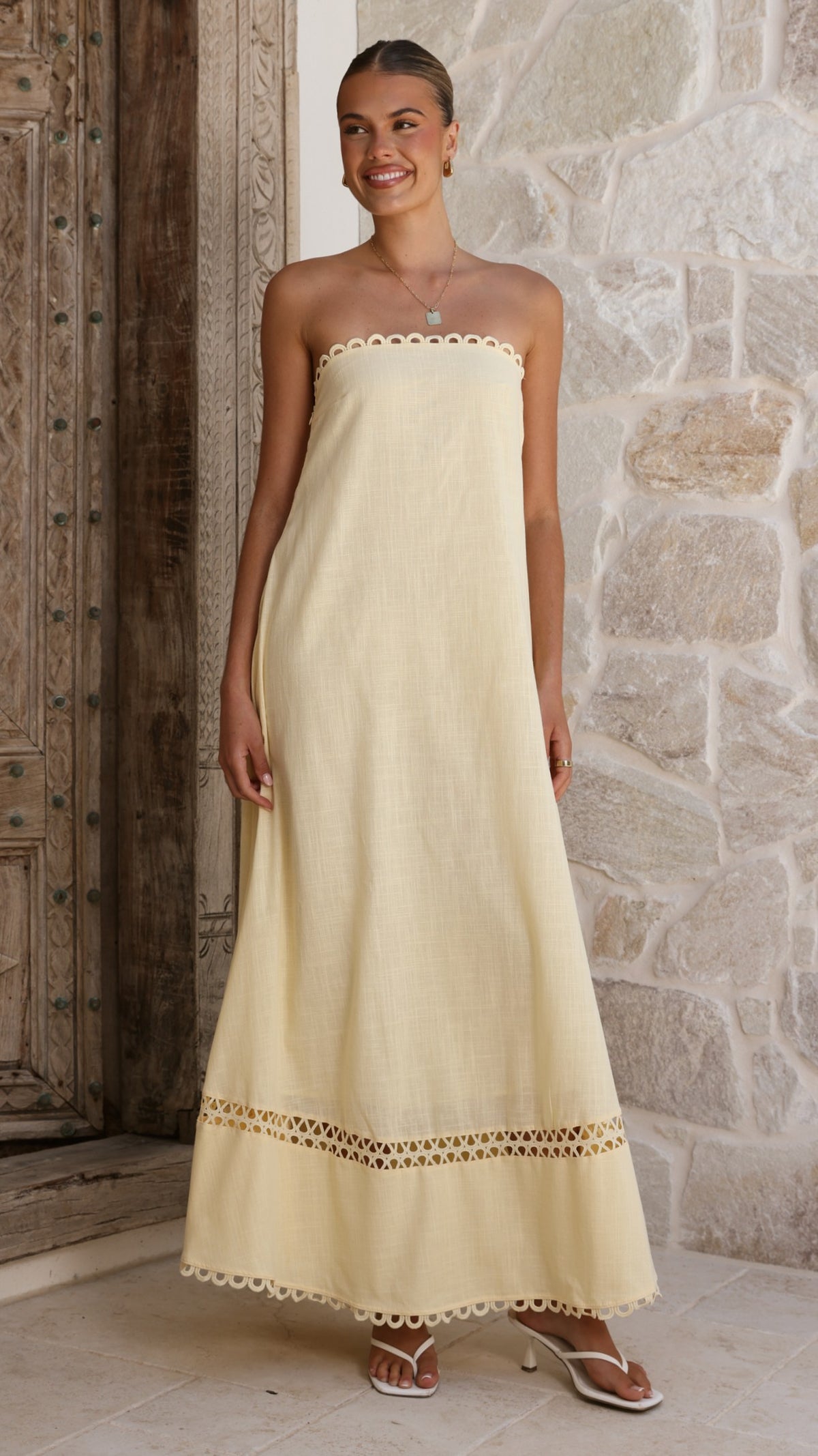 Sandra Maxi Dress - Yellow - Billy J