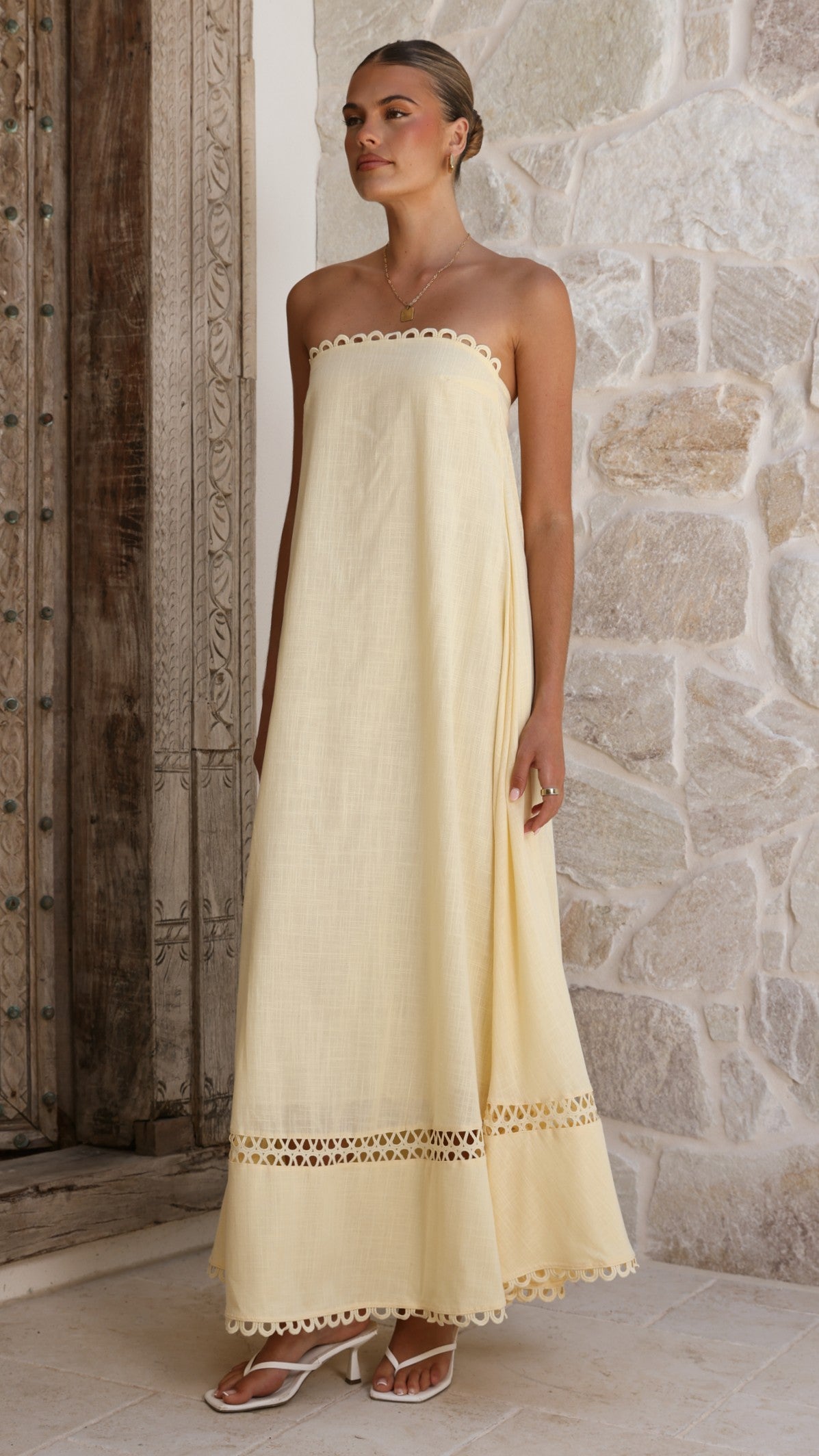 Sandra Maxi Dress - Yellow - Billy J