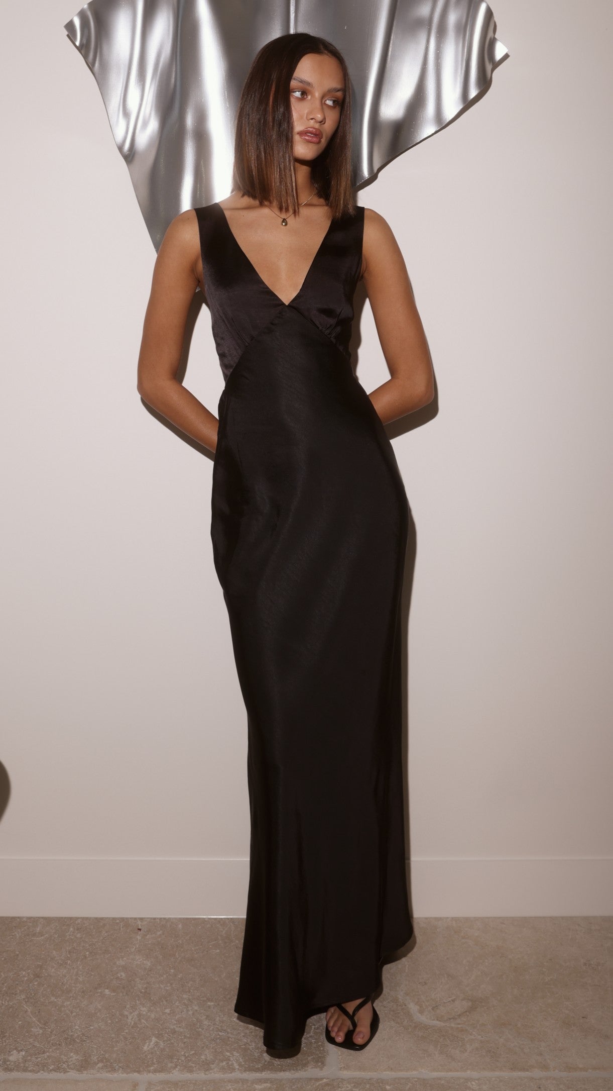 Sofia Maxi Dress - Black - Billy J
