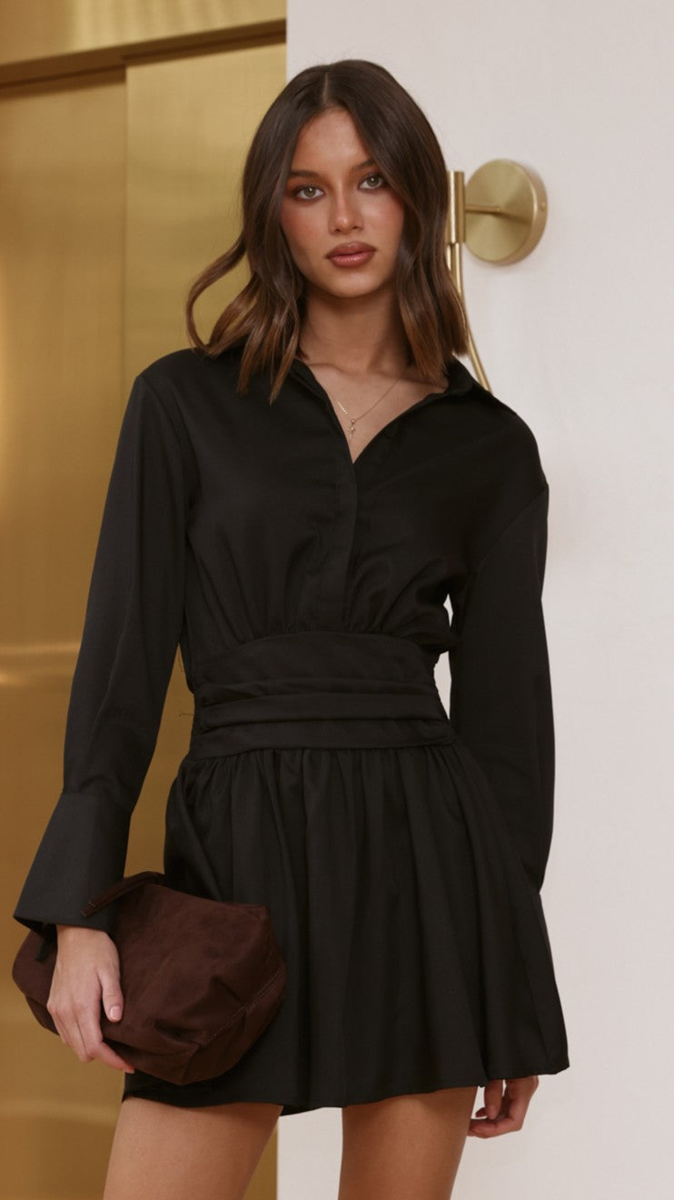 Janessa Mini Dress - Black - Billy J