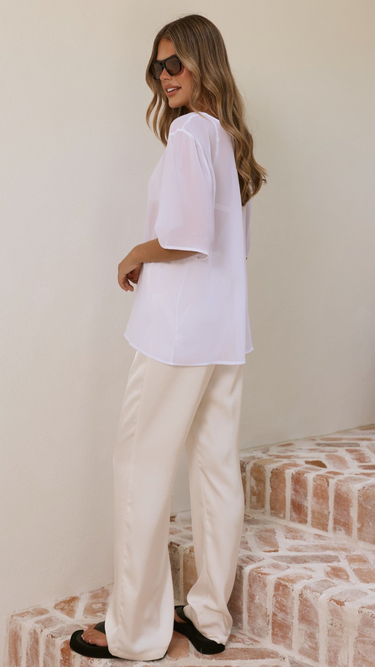 Davette Mesh T-Shirt - White - Billy J