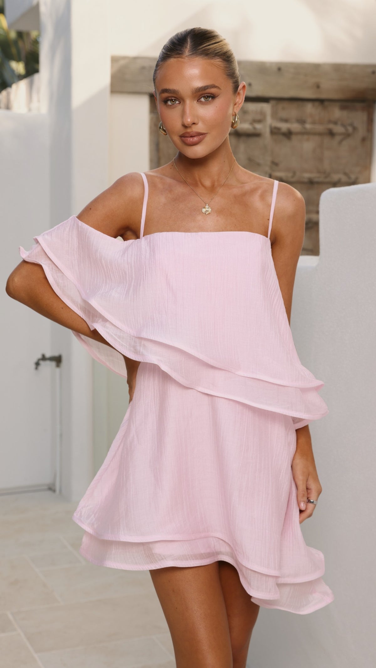 Elain Mini Dress - Pink - Billy J