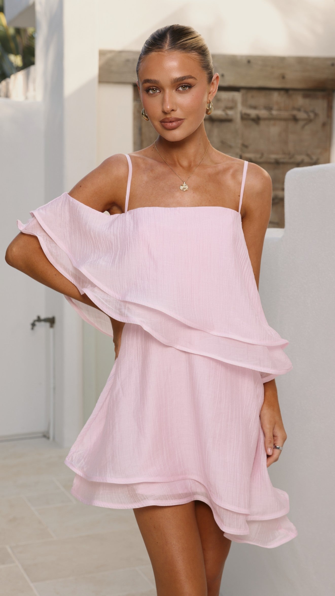 Elain Mini Dress - Pink - Billy J