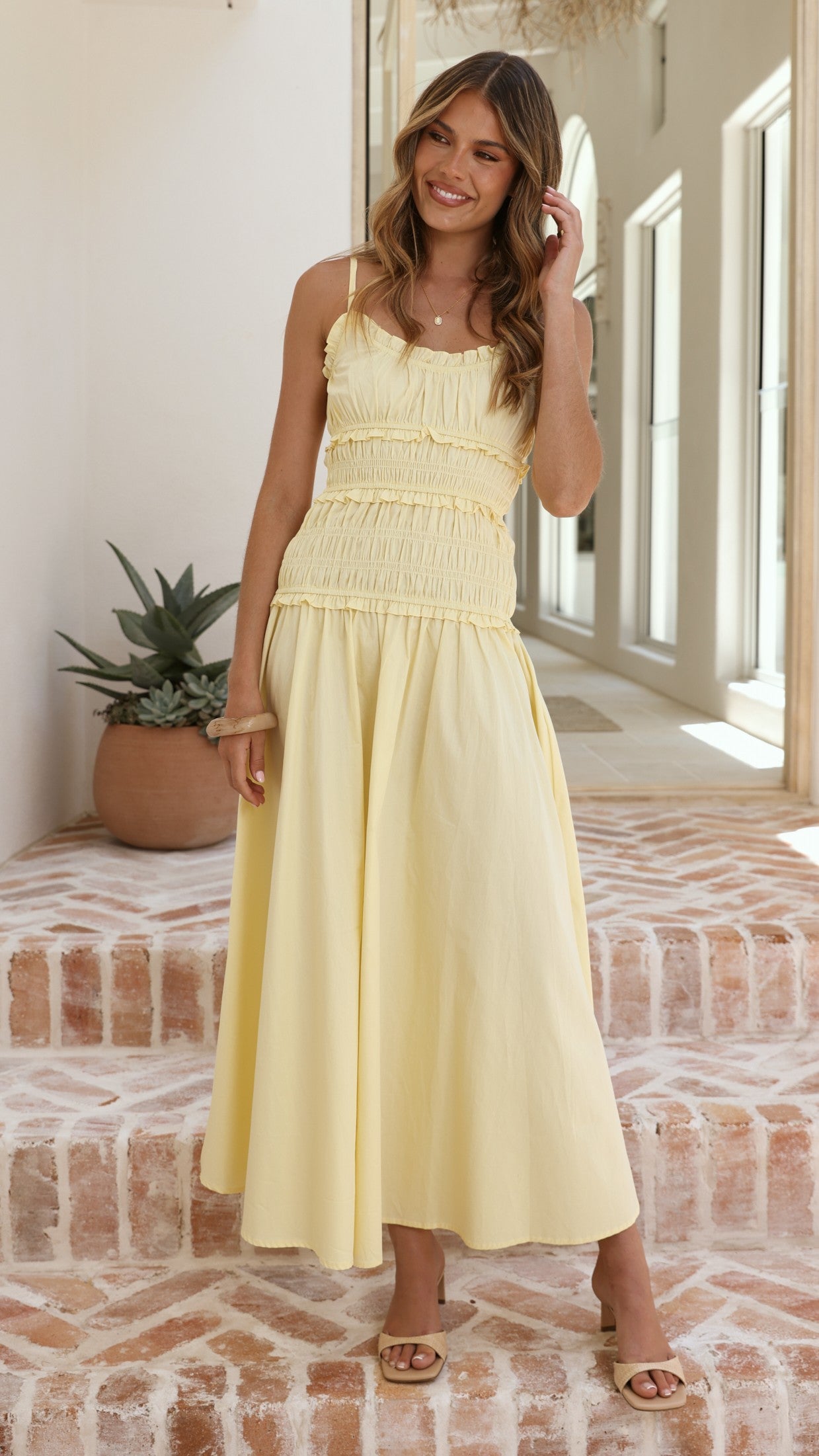 Vida Maxi Dress - Yellow - Billy J