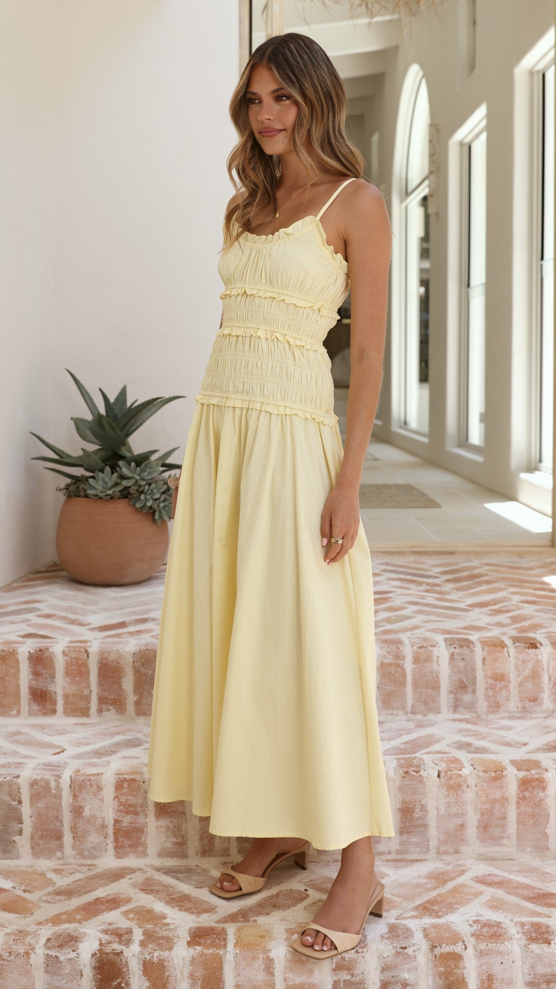 Vida Maxi Dress - Yellow - Billy J