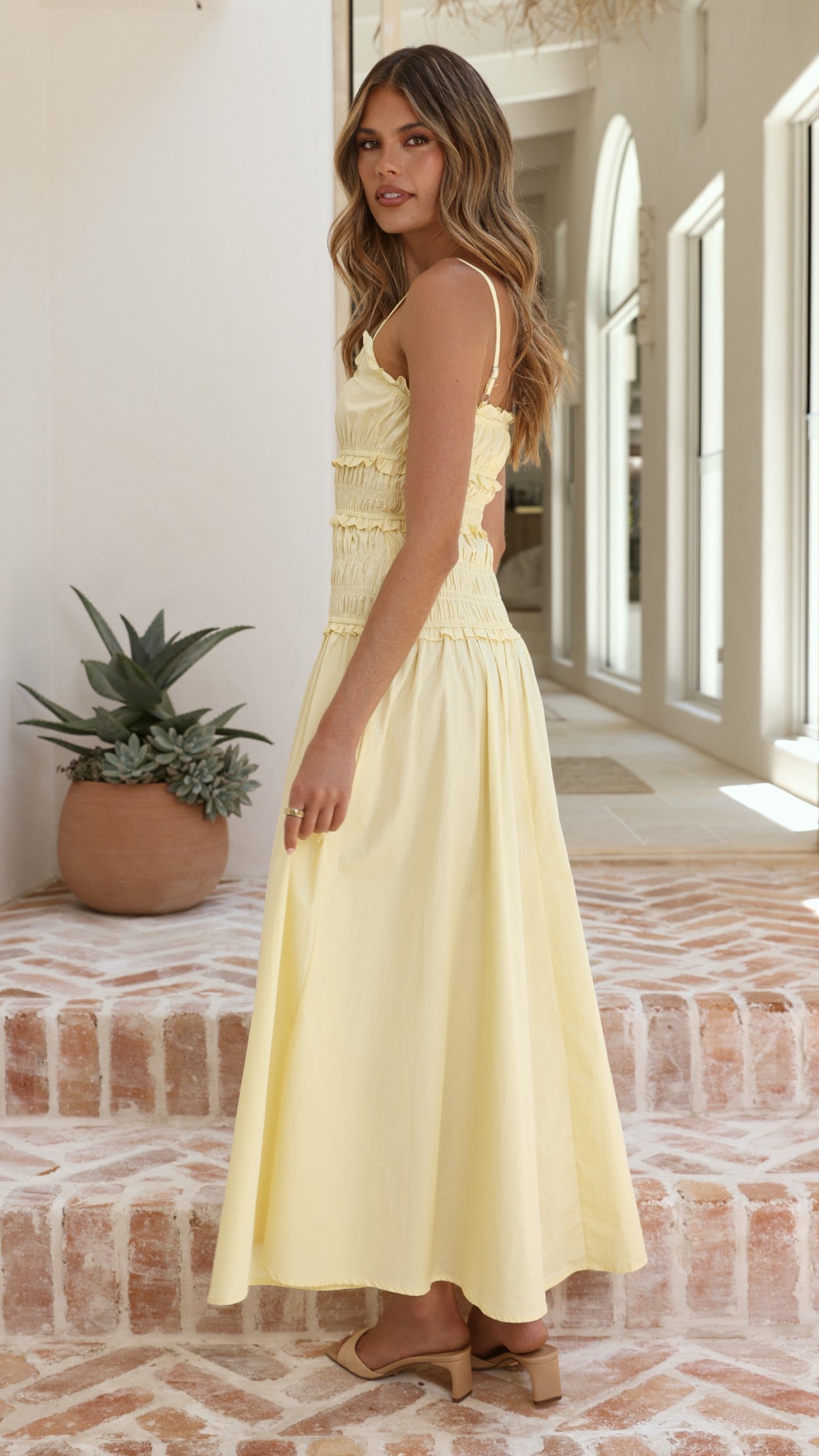 Vida Maxi Dress - Yellow - Billy J