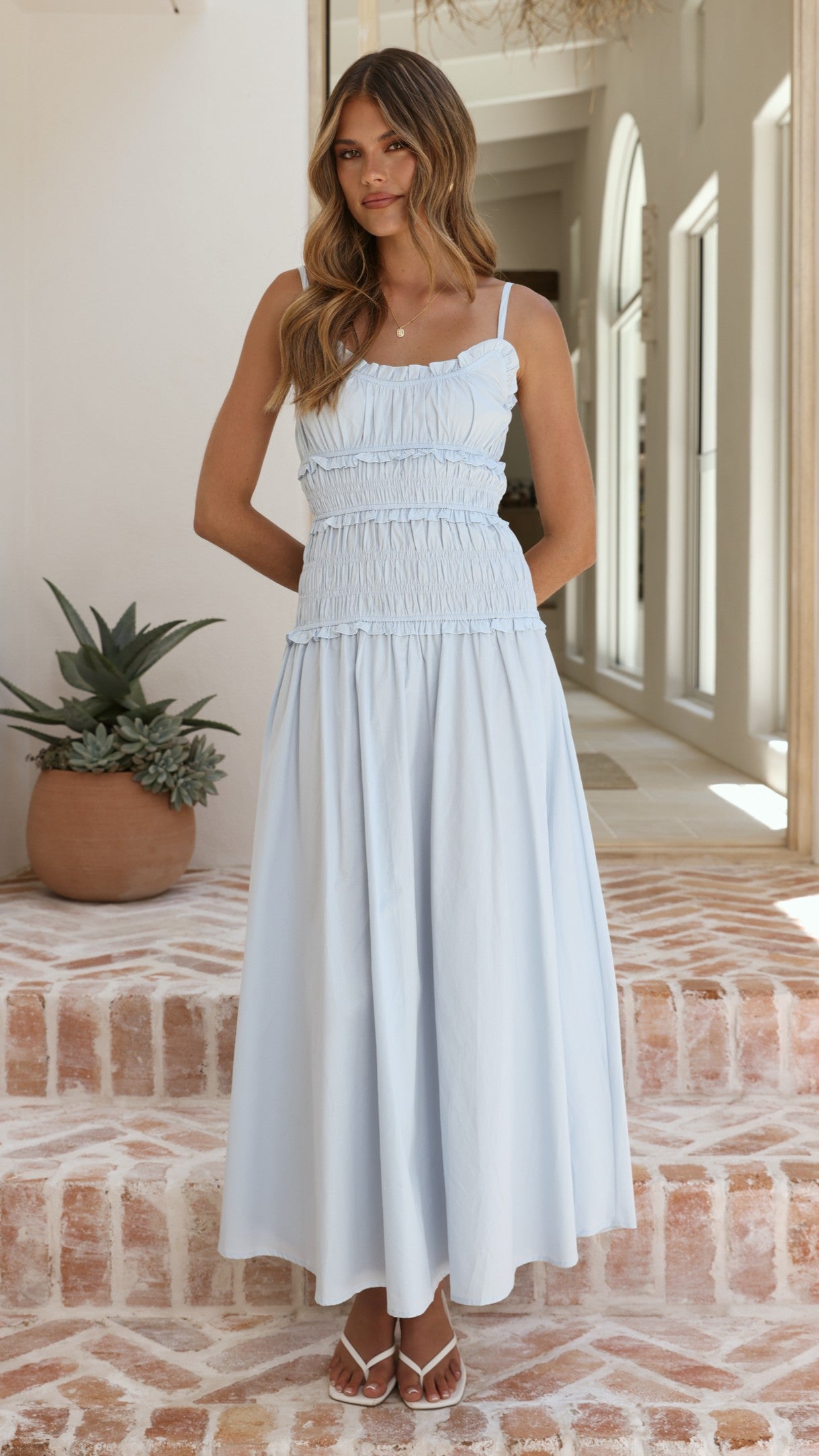 Vida Maxi Dress - Blue - Billy J