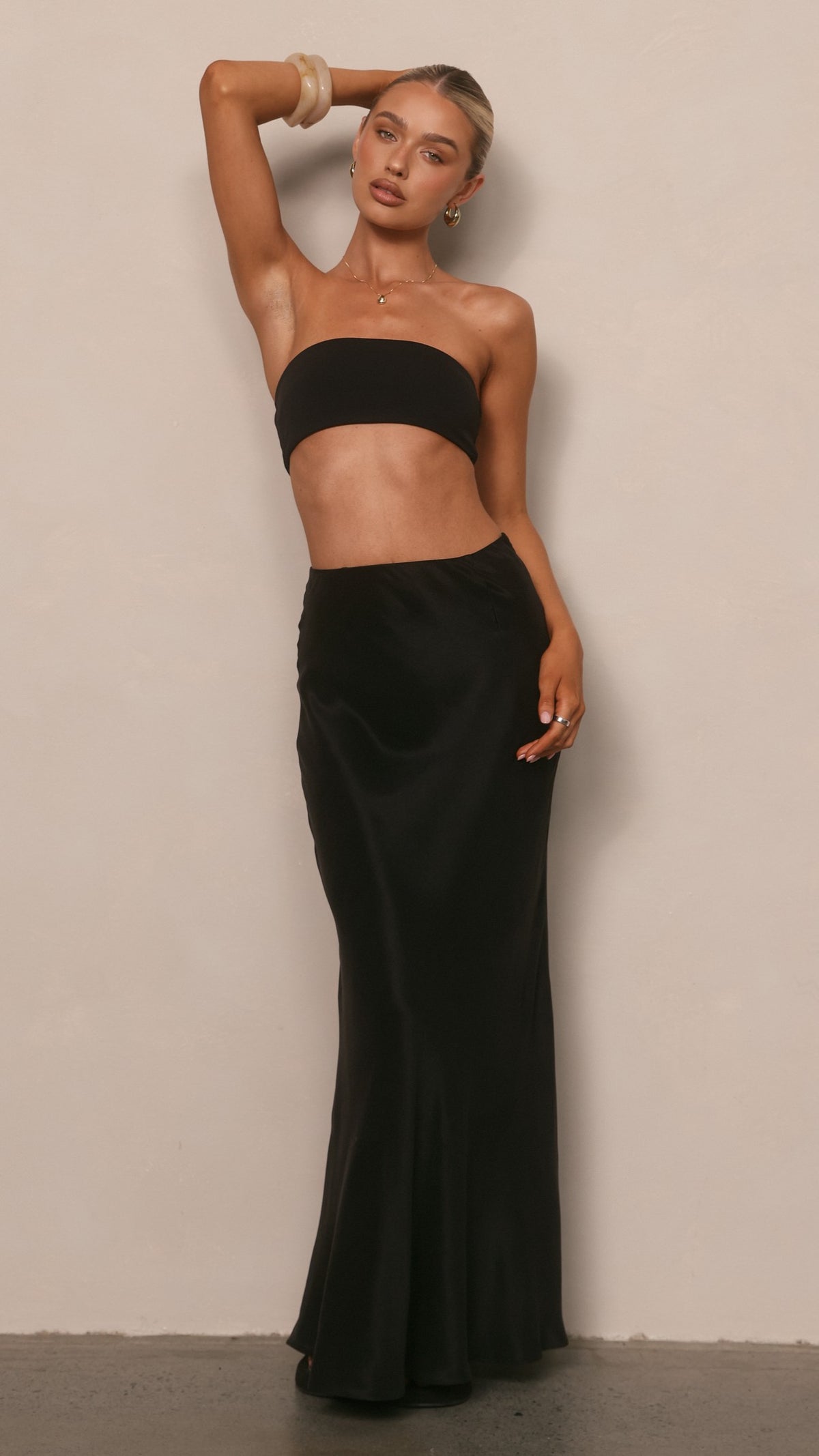 Celeste Maxi Skirt - Black - Billy J